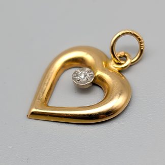 Diamanthänge i Guld Hjärta 18K 0.91g 16mm