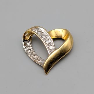Diamanthänge i Flerfärgat Guld Hjärta 18K 1.93g 17mm