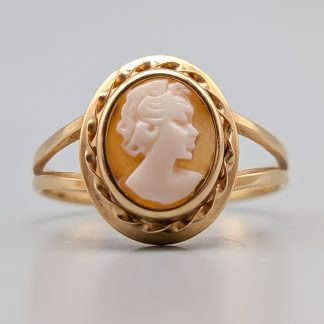 Ring i Guld med Kamé 18K 1.95g 17.25mm