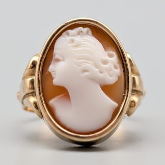 Ring i Guld med Kamé 18K 3.53g 16mm