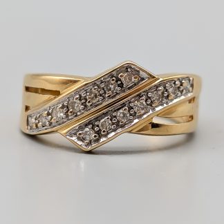 Diamantring i Flerfärgat Guld 18K 4.5g 16.25mm