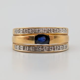 Diamantring i Guld 18K 3.21g 16.75mm
