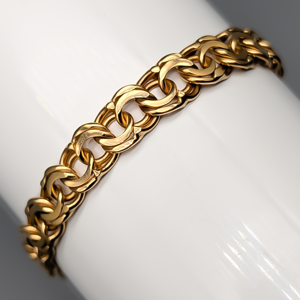 19cm Bismarcklänk i Guld 18K 14.89g