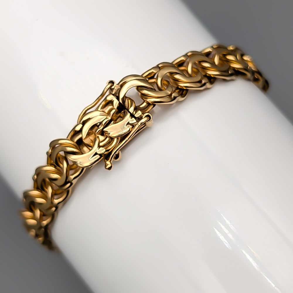 19cm Bismarcklänk i Guld 18K 14.89g - Bild 2