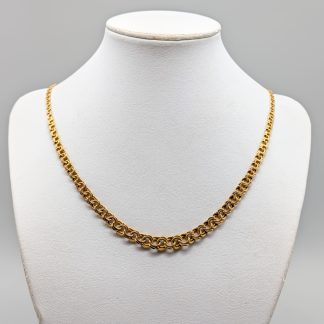45.5cm Doserad Bismarcklänk i Guld 18K 14.91g