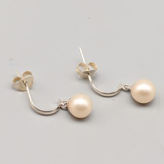Örhängen i Silver med Fauxpärlor S925 0.74g 17mm