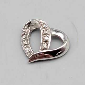 Diamanthänge i Vitguld Hjärta 18K 0.76g 10mm