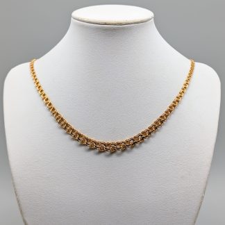 42.5cm Doserad Bismarcklänk i Guld 18K 15.22g