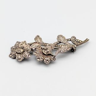 Brosch i Silver med Markasiter S830 9.45g 25mm
