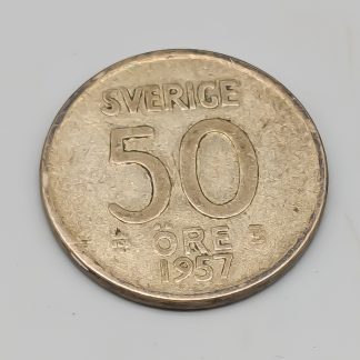 50 öre Sverige 1957 S400 4.87g 23mm