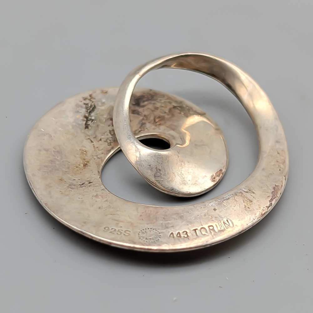 Georg Jensen Hänge i Silver Viviana Torun Bülow-Hübe "Continuity" S925 6.46g 29mm - Bild 2