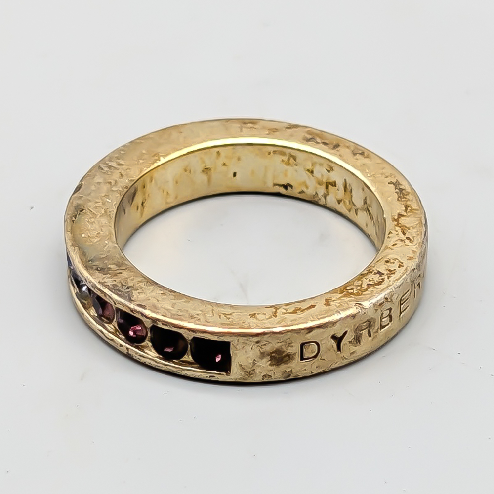 Dyrberg/Kern Ring i Silver med Rosa och Lila Stenar S925 5.95g 16mm - Bild 2
