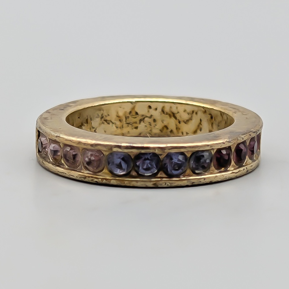 Dyrberg/Kern Ring i Silver med Rosa och Lila Stenar S925 5.95g 16mm