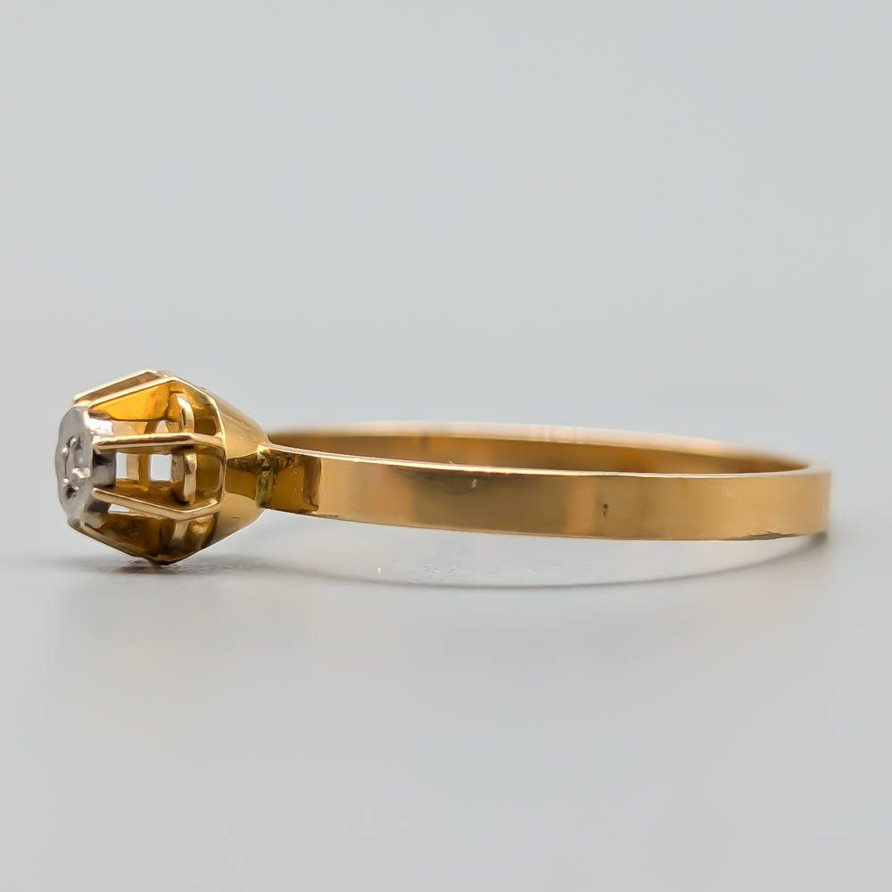 Diamantring i Flerfärgat Guld 18K 1.27g 16mm - Bild 2