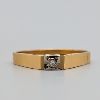Diamantring i Flerfärgat Guld 18K 1.59g 16mm