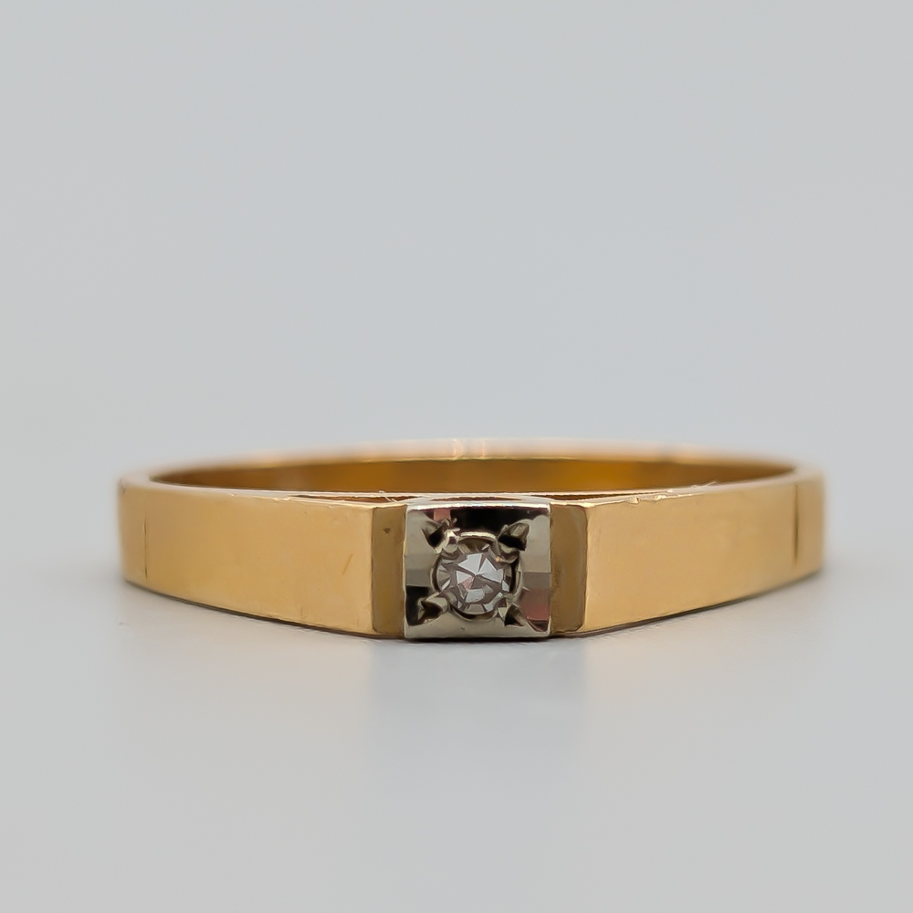 Diamantring i Flerfärgat Guld 18K 1.59g 16mm