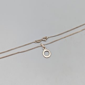 38cm Pansarlänk i Silver med Hänge S925 2.52g