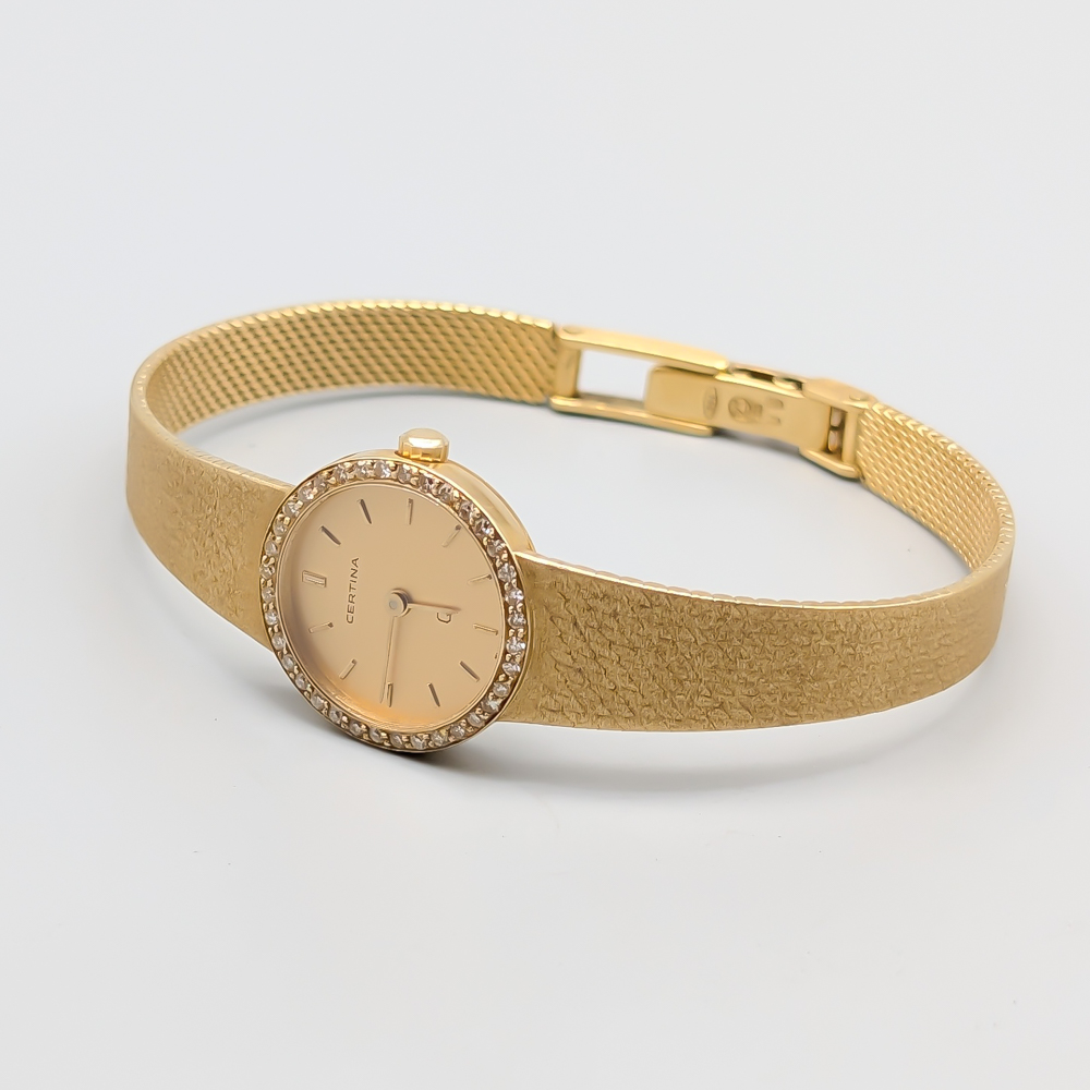 Certina Damur i Guld med Diamanter 18K 24.66g 17cm - Bild 3