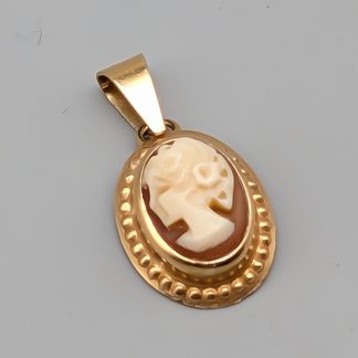 Hänge i Guld med Kamé 18K 0.57g 11mm