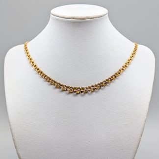 44.5cm Doserad Bismarcklänk i Guld 18K 15.04g
