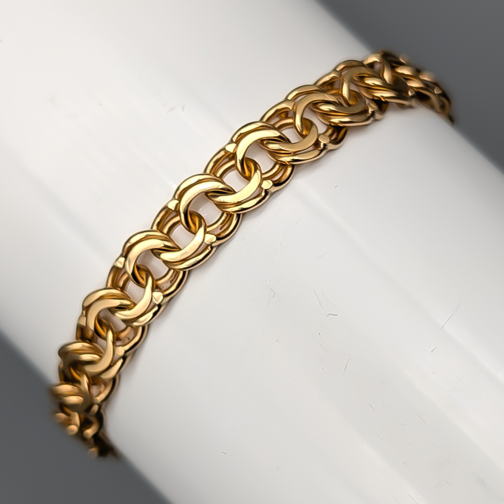 19cm Bismarcklänk i Guld 18K 11.04g