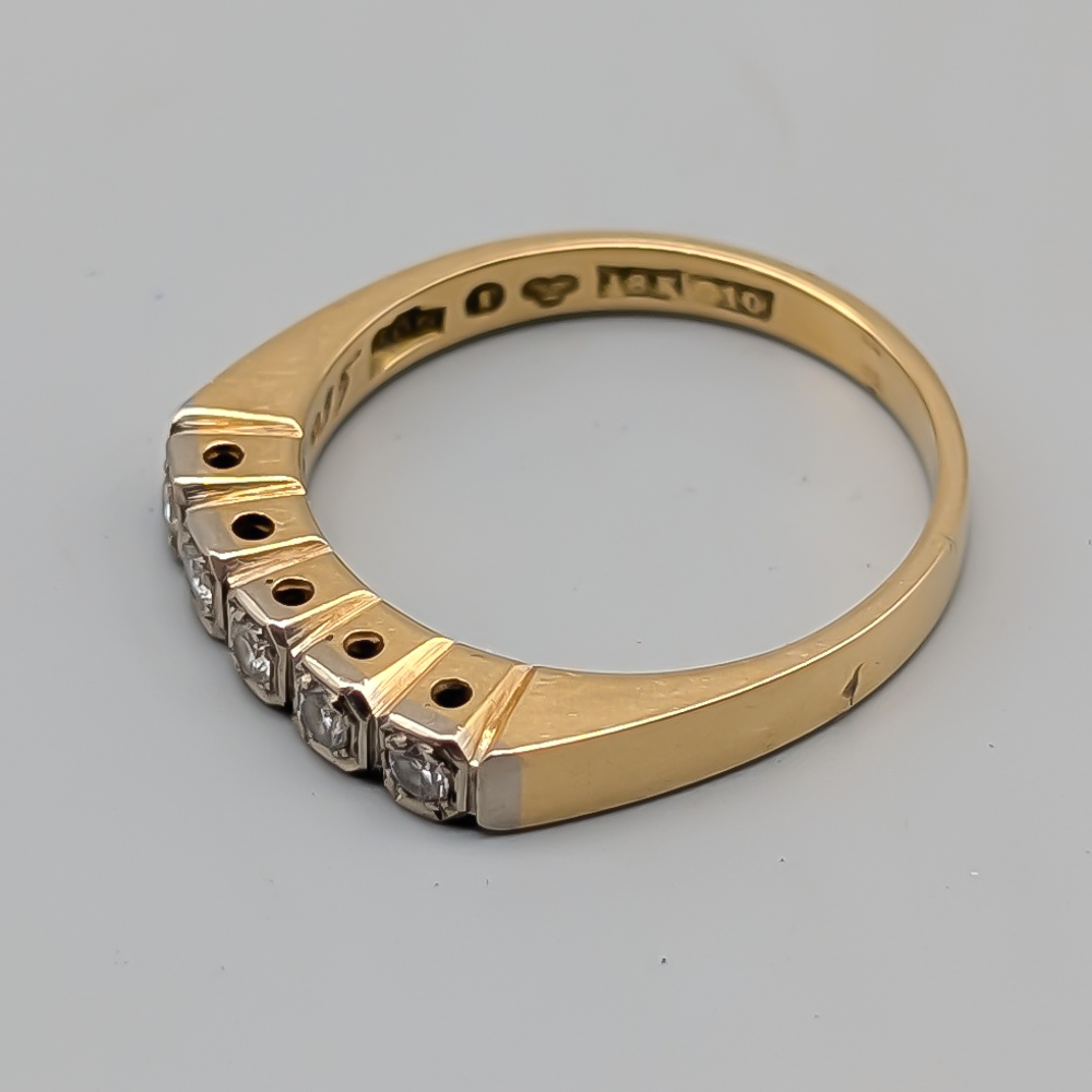 Diamantring i Guld 18K 4.75g 17.75mm - Bild 3
