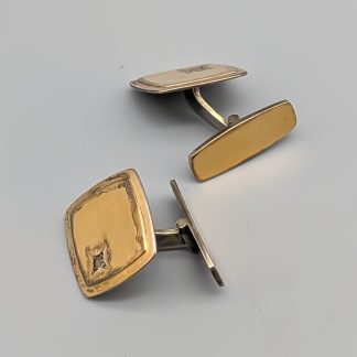 Manschettknappar i Förgyllt Silver med Stenar S830 9.36g 16mm