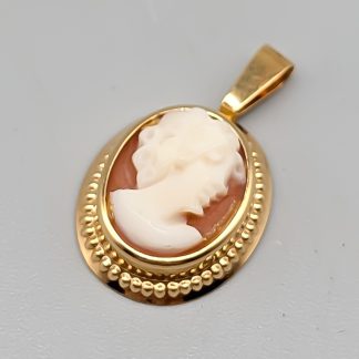 Hänge i Guld med Kamé 18K 0.61g 13mm