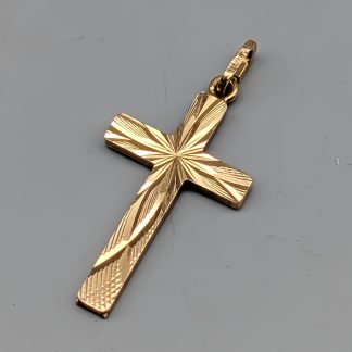 Hänge i Guld Kors 14K 3.27g 30mm