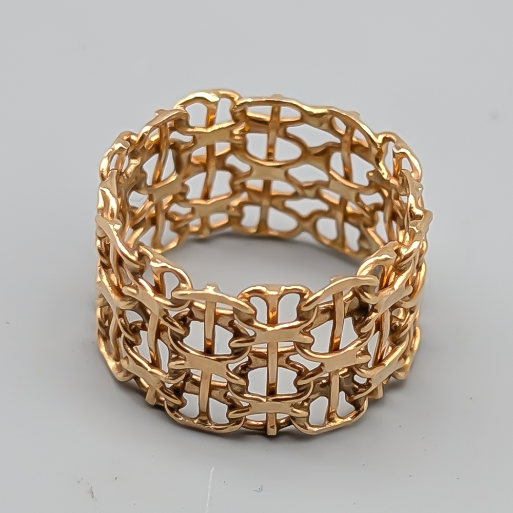 Ring i Guld X-Länk 18K 4.12g 16.5mm - Bild 2