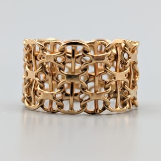 Ring i Guld X-Länk 18K 4.12g 16.5mm