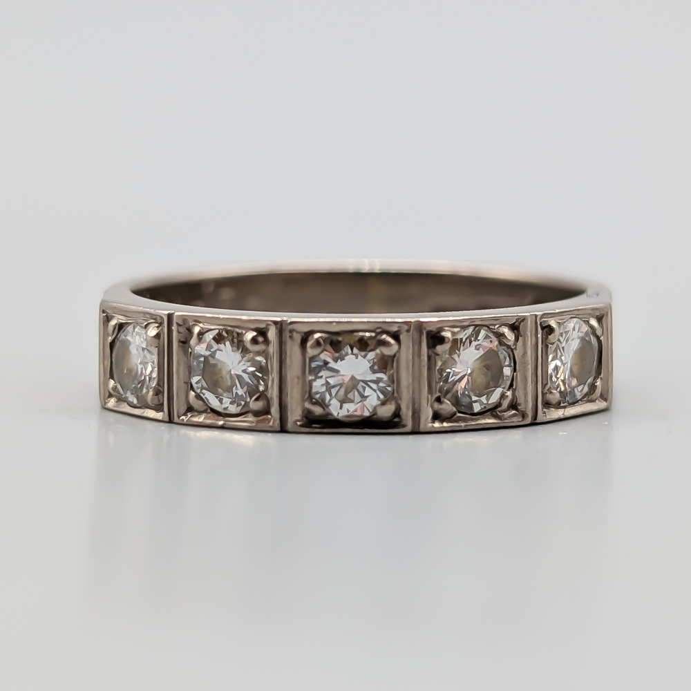 Diamantring i Vitguld 18K 4.4g 17.25mm