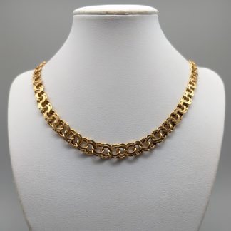 44.5cm Doserad Bismarcklänk i Guld 18K 51.42g