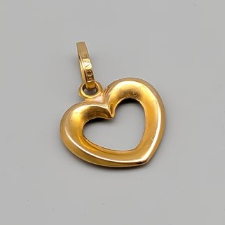 Hänge i Guld Hjärta 18K 0.82g 14mm