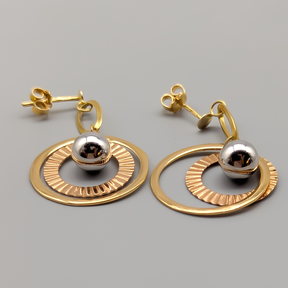 Örhängen i Flerfärgat Guld 18K 6.85g 40mm