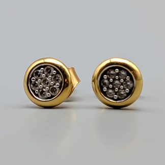 Diamantörhängen i Guld 18K 1.51g 7mm