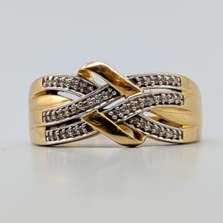 Diamantring i Flerfärgat Guld 18K 5.58g 19.25mm