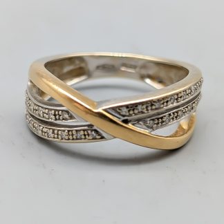 Diamantring i Flerfärgat Guld 18K 6.03g 18mm