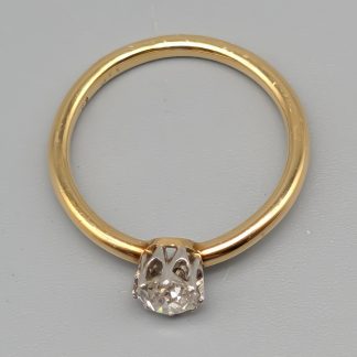 Solitärring i Flerfärgat Guld med Diamant-0