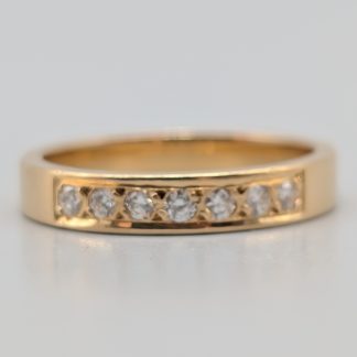 Alliansring i Guld med Diamanter-2