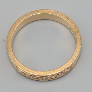 Alliansring i Guld med Diamanter-0