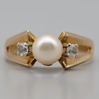 Alton Ring i Guld med Odlad Pärla-1