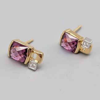 La Verité Diamantörhängen i Guld med Rosa Stenar-0