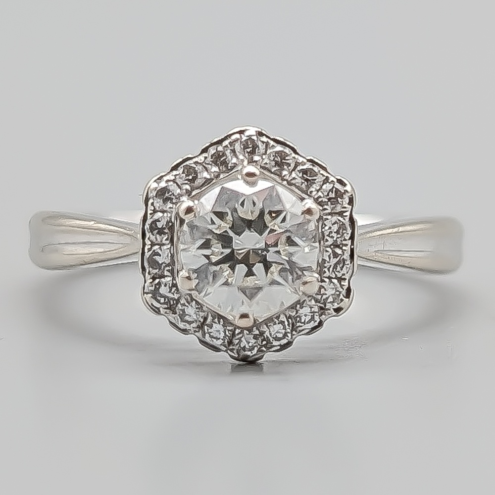 Haloring i Vitguld med Diamanter 18K 2.79g 15mm