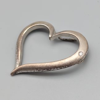 Hänge i Silver med Vit Sten S925 3.39g 26mm