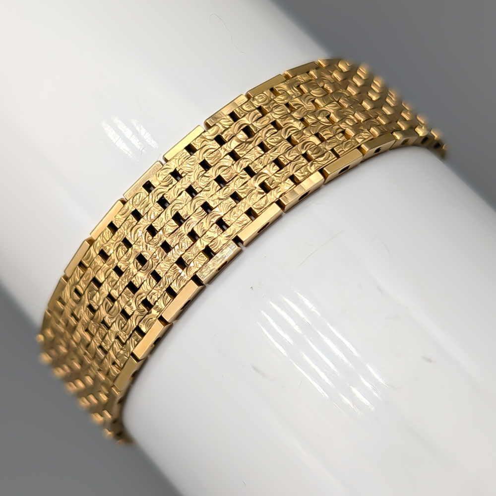 18cm Staketlänk i Guld 18K 31.31g