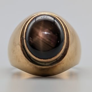 Klackring i Guld med Stjärnsafir 18K 17.19g 19.75mm