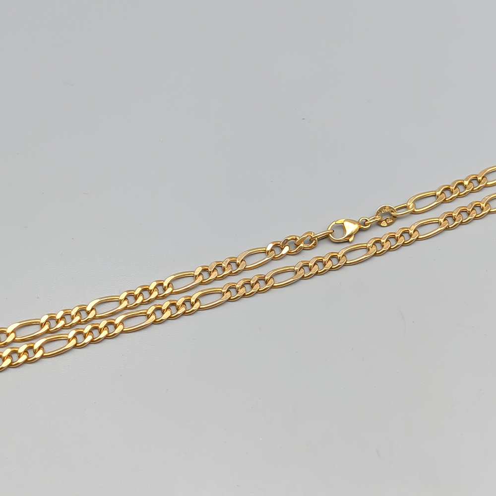 51cm Figarolänk i Guld 18K 8.68g