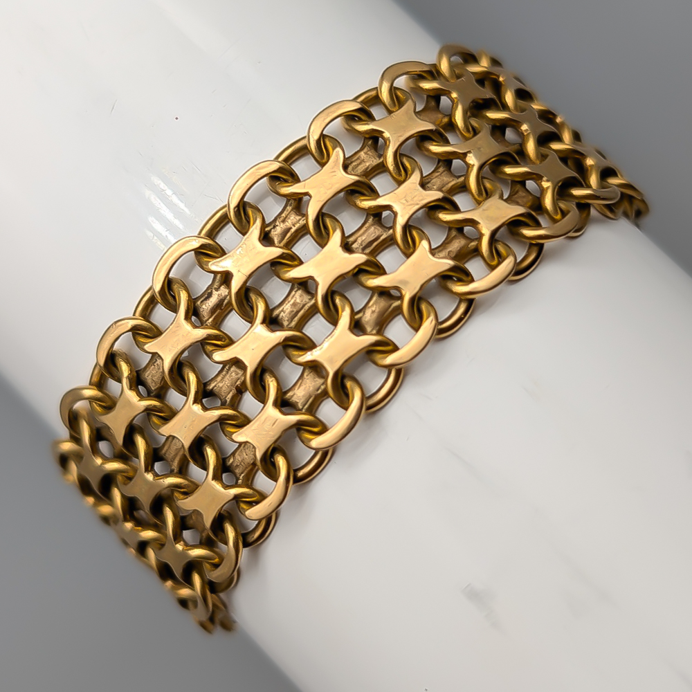 19.5cm X-Länk i Guld 18K 38.11g