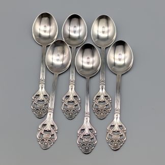 6 st Kaffeskedar i Silver S830 45.94g 102mm